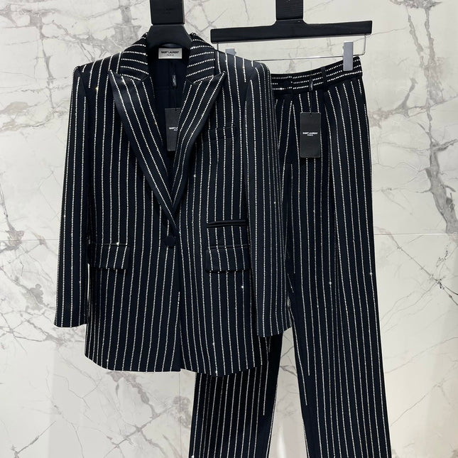 YSL 25S EMBELLISHED SUIT SET STYLE 213