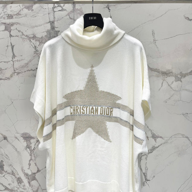 DIOR 25S TURTLENECK PONCHO SWEATER STYLE 383