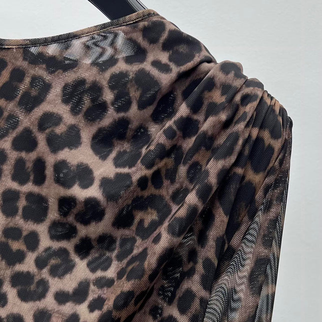 YSL 25S LEOPARD PRINT DRESS STYLE 44
