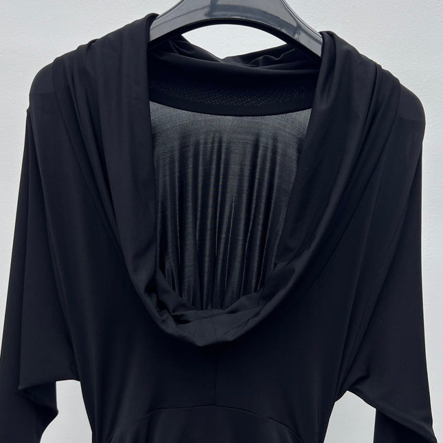 YSL 25S RUFFLED LONG-SLEEVE DRESS STYLE 131