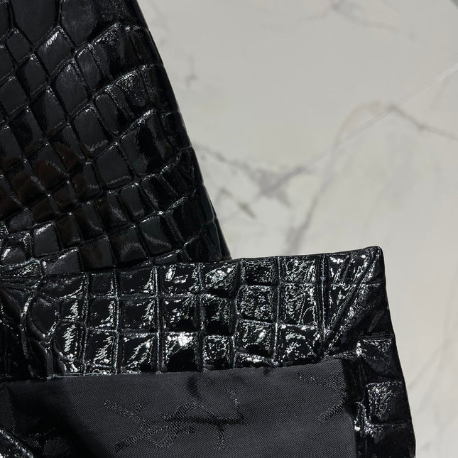 YSL 25S CROC LEATHER SKIRT STYLE 108