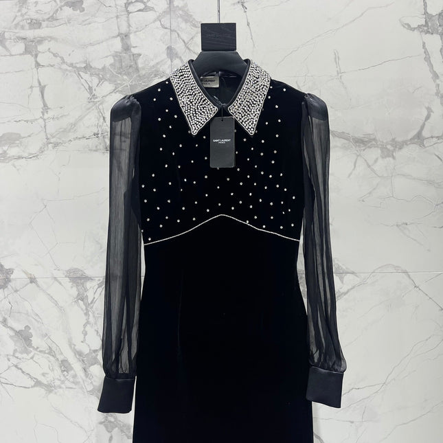 YSL 25S DRESS WITH BEADED DETAILS STYLE 61