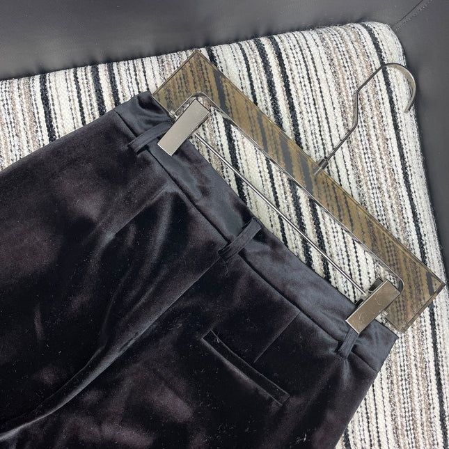 CHANEL 25S STRAIGHT-LEG VELVET PANTS 445