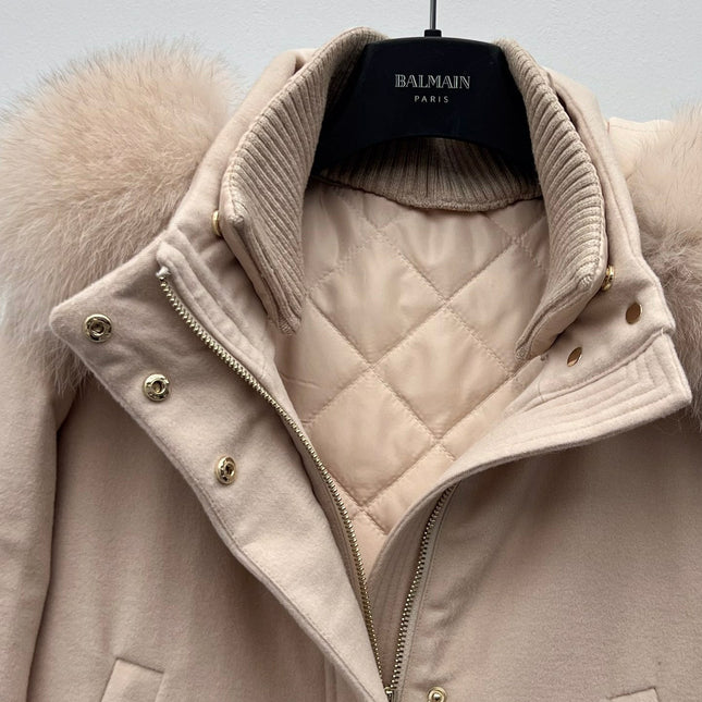 LP 26S FUR-COLLAR KNIT JACKET 470