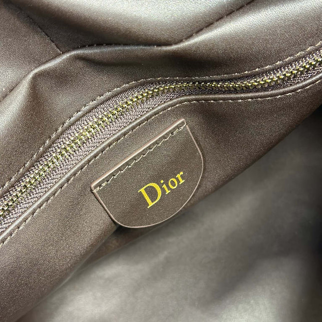 DIOR 26S CANNAGE GRANVILLE 34 IN DARK BROWN SUEDE