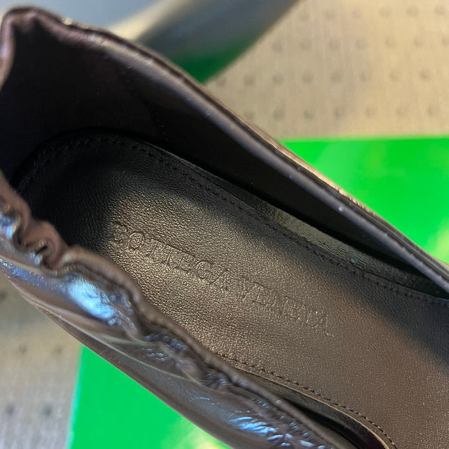 BOTTEGA VENETA 26S HIGH HEELS 40 MM IN DARK BROWN CALFSKIN