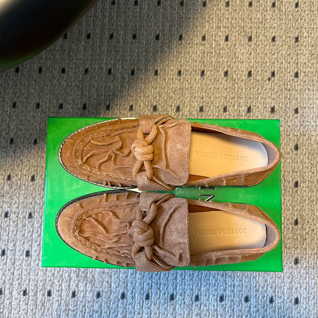 BOTTEGA VENETA 26S LOAFERS IN BROWN SUEDE