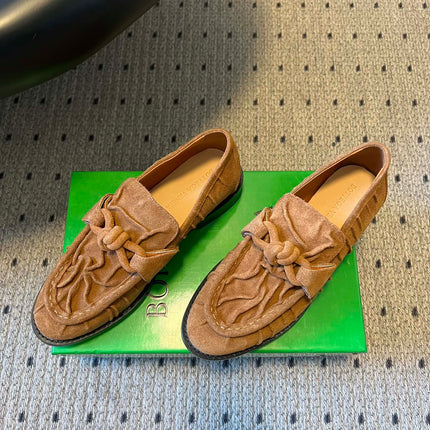 BOTTEGA VENETA 26S LOAFERS IN BROWN SUEDE