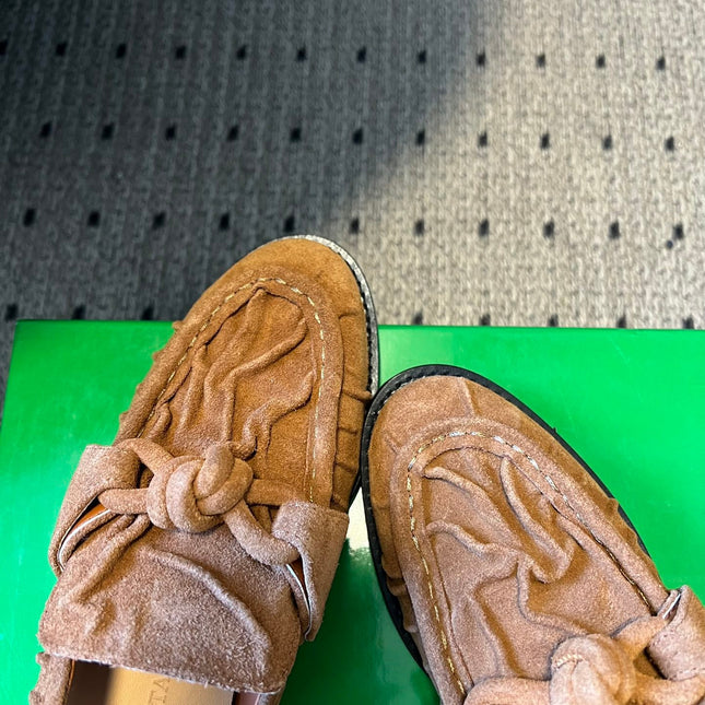 BOTTEGA VENETA 26S LOAFERS IN BROWN SUEDE