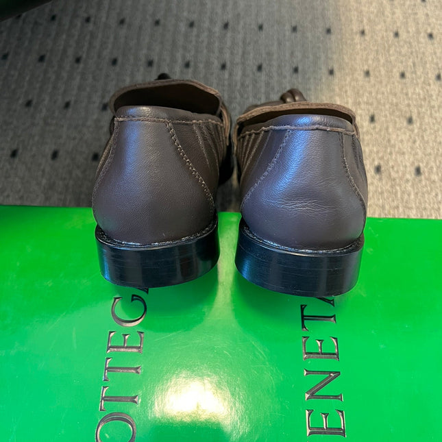 BOTTEGA VENETA 26S LOAFERS IN CHOCOLATE BROWN LAMBSKIN