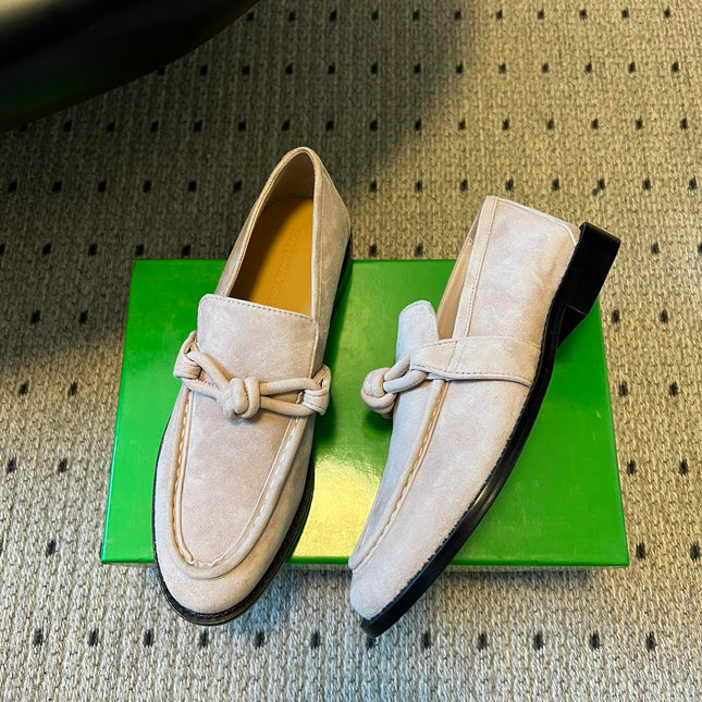BOTTEGA VENETA 26S LOAFERS IN LIGHT BEIGE SUEDE