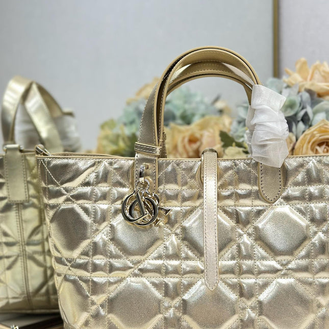 DIOR 26S TOUJOURS BAG 28 IN GOLD CALFSKIN