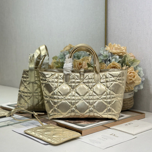 DIOR 26S TOUJOURS BAG 28 IN GOLD CALFSKIN