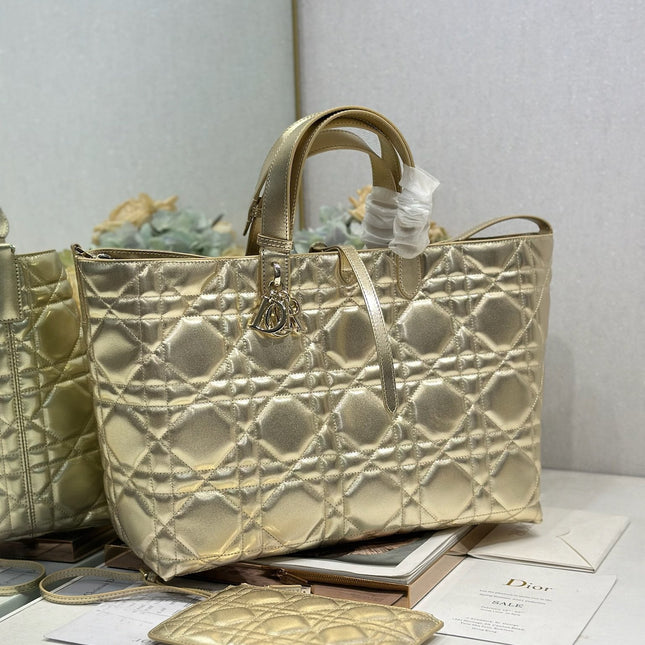 DIOR 26S TOUJOURS BAG 37 IN GOLD CALFSKIN