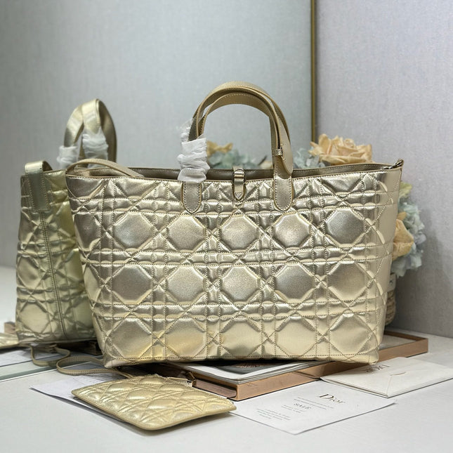 DIOR 26S TOUJOURS BAG 37 IN GOLD CALFSKIN