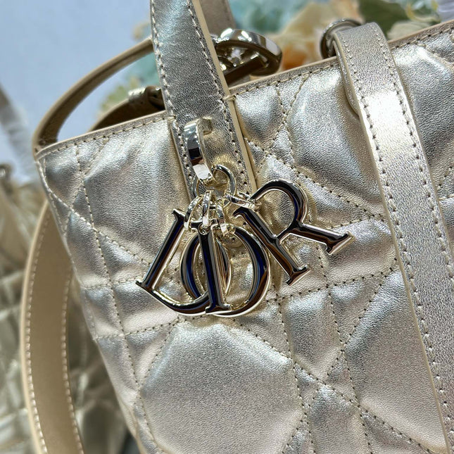 DIOR 26S TOUJOURS BAG 18 IN GOLD CALFSKIN