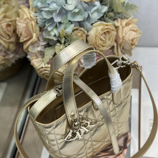 DIOR 26S TOUJOURS BAG 18 IN GOLD CALFSKIN