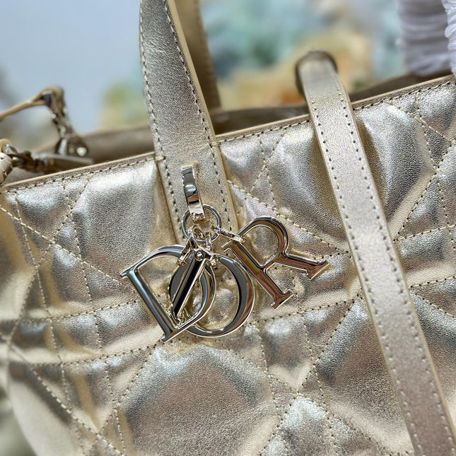 DIOR 26S TOUJOURS BAG 23 IN GOLD CALFSKIN