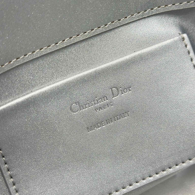 DIOR 26S TOUJOURS BAG 18 IN SILVER CALFSKIN