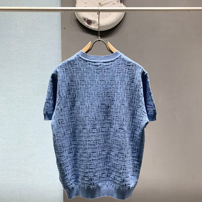 FENDI 26S SHORT-SLEEVE KNIT TOP 321