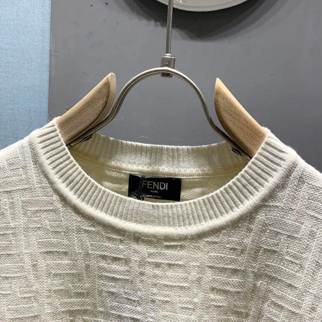 FENDI 26S SHORT-SLEEVE KNIT TOP 354
