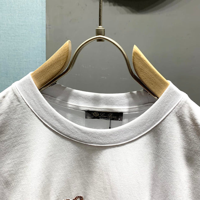 LORO PIANA 26S EMBROIDERED T-SHIRT 744