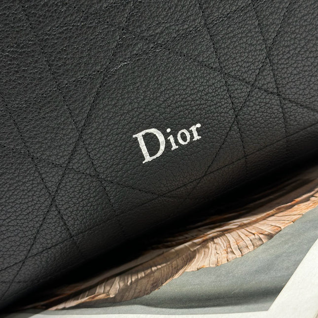 DIOR 26S  DIORLY BAG 39 IN BLACK CALFSKIN