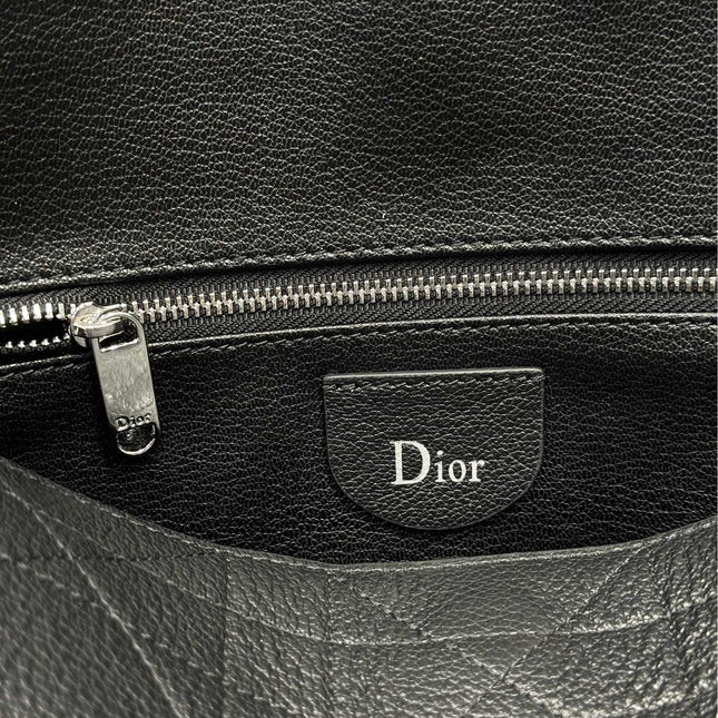 DIOR 26S  DIORLY BAG 39 IN BLACK CALFSKIN