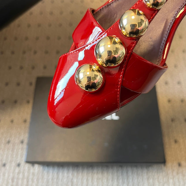 CHLOE 26S HIGH HEELS 20 MM IN DARK RED PATENT CALFSKIN