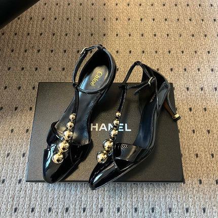 CHLOE 26S HIGH HEELS IN BLACK PATENT CALFSKIN