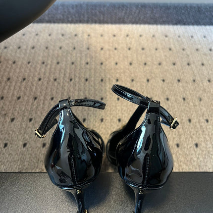 CHLOE 26S HIGH HEELS IN BLACK PATENT CALFSKIN