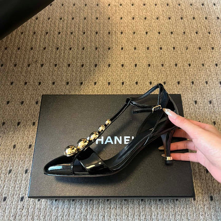 CHLOE 26S HIGH HEELS IN BLACK PATENT CALFSKIN