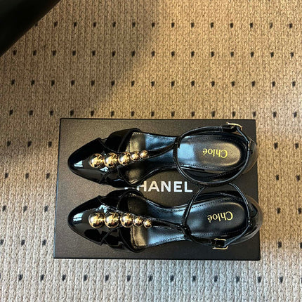 CHLOE 26S HIGH HEELS IN BLACK PATENT CALFSKIN