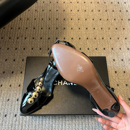 CHLOE 26S HIGH HEELS IN BLACK PATENT CALFSKIN
