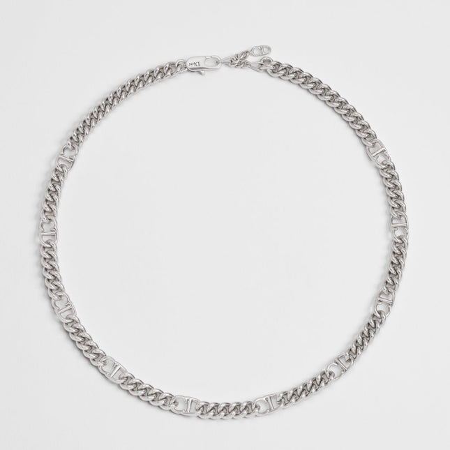 CD 26S LOGO LINK CHAIN NECKLACE IN SILVER METAL 633148