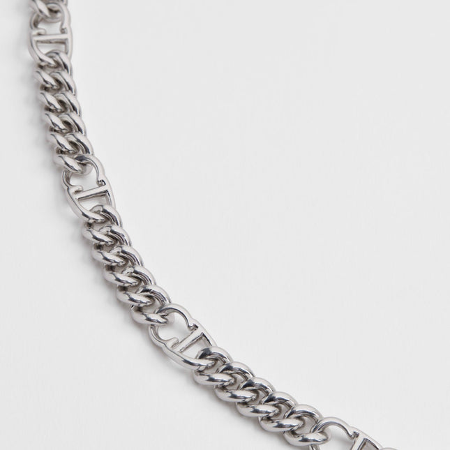 CD 26S LOGO LINK CHAIN NECKLACE IN SILVER METAL 633148