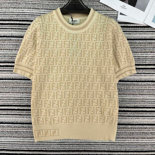 FENDI 26S SHORT SLEEVE KNIT T-SHIRT 125