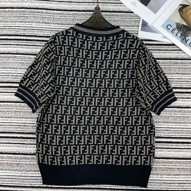 FENDI 26S SHORT SLEEVE KNIT T-SHIRT 124