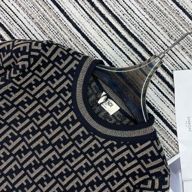 FENDI 26S SHORT SLEEVE KNIT T-SHIRT 124