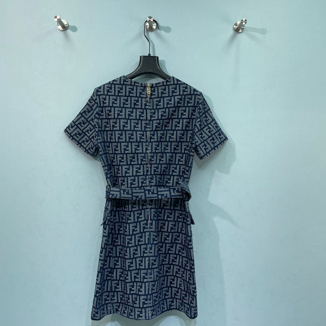 FENDI 26S SHORT SLEEVE MINI DRESS 039