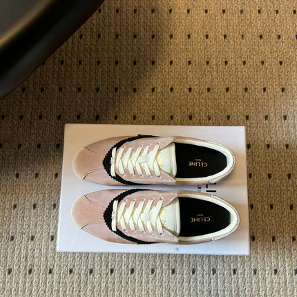 CELINE 26S SNEAKERS IN LIGHT PINK VELVET