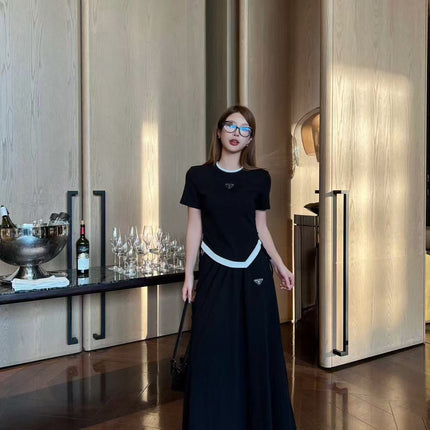 PRADA 26S TOP AND SKIRT SET STYLE 835