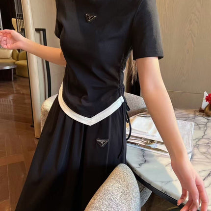 PRADA 26S TOP AND SKIRT SET STYLE 835