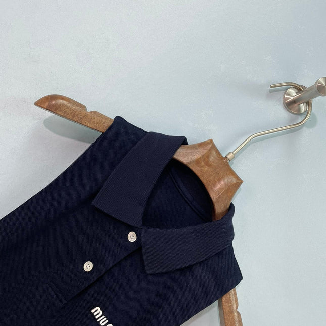 MIUMIU 26S SLEEVELESS POLO TOP STYLE 1087