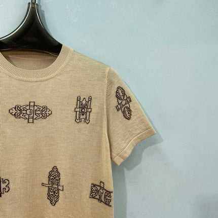 HERMES 26S SHORT-SLEEVE KNIT TOP 724