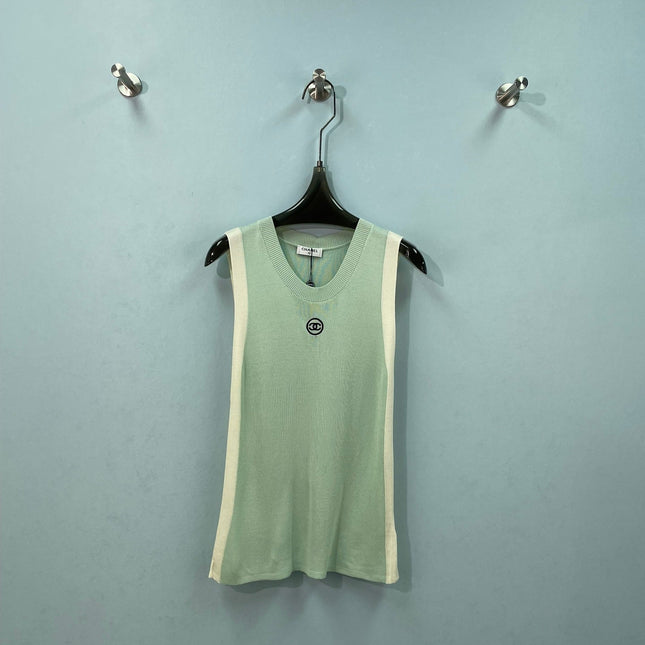 CHANEL 26S SLEEVELESS KNIT TOP 1492