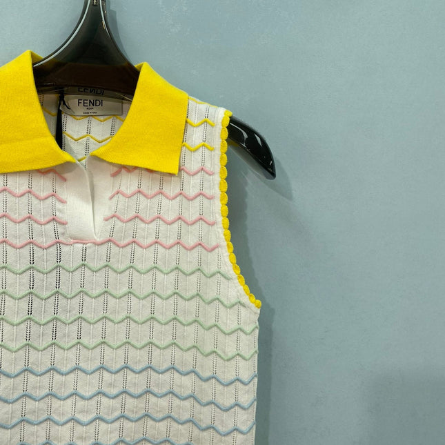 FENDI 26S SLEEVELESS KNIT TOP 341