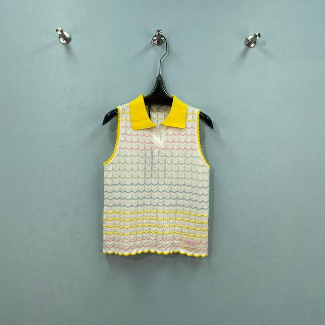 FENDI 26S SLEEVELESS KNIT TOP 341