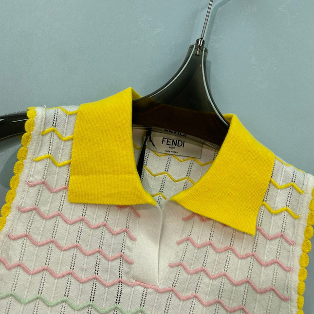 FENDI 26S SLEEVELESS KNIT TOP 341
