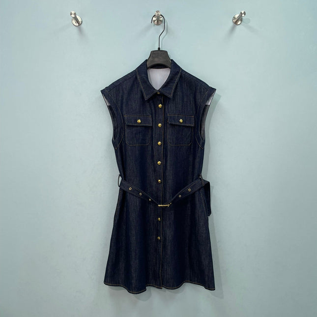 CELINE 26S SLEEVELESS COLLARED DRESS 419